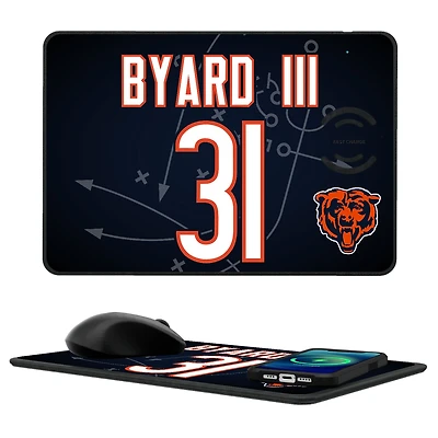 Keyscaper Kevin Byard III Chicago Bears Wireless Charger and Mouse Pad