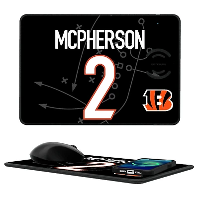 Keyscaper Evan McPherson Cincinnati Bengals Wireless Charger and Mouse Pad