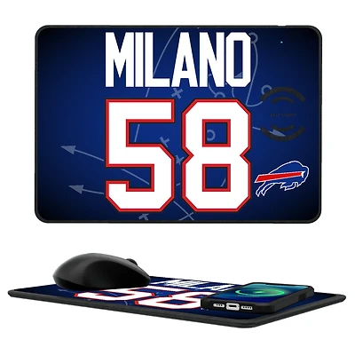 Keyscaper Matt Milano Buffalo Bills Wireless Charger and Mouse Pad