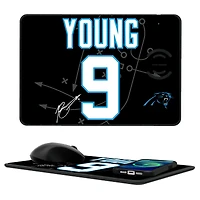 Keyscaper Bryce Young Carolina Panthers Wireless Charger and Mouse Pad
