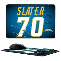 Keyscaper Rashawn Slater Los Angeles Chargers Wireless Charger and Mouse Pad