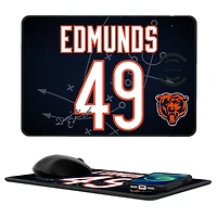 Keyscaper Tremaine Edmunds Chicago Bears Wireless Charger and Mouse Pad