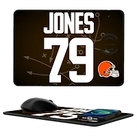 Keyscaper Dawand Jones Cleveland Browns Wireless Charger and Mouse Pad