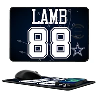 Keyscaper CeeDee Lamb Dallas Cowboys Wireless Charger and Mouse Pad