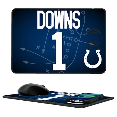 Keyscaper Josh Downs Indianapolis Colts Wireless Charger and Mouse Pad