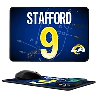 Keyscaper Matthew Stafford Los Angeles Rams Wireless Charger and Mouse Pad