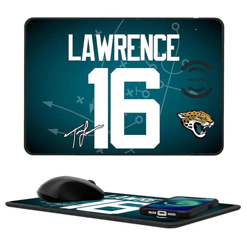 Keyscaper Trevor Lawrence Jacksonville Jaguars Wireless Charger and Mouse Pad