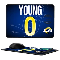 Keyscaper Byron Young Los Angeles Rams Wireless Charger and Mouse Pad