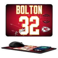 Keyscaper Nick Bolton Kansas City Chiefs Wireless Charger and Mouse Pad