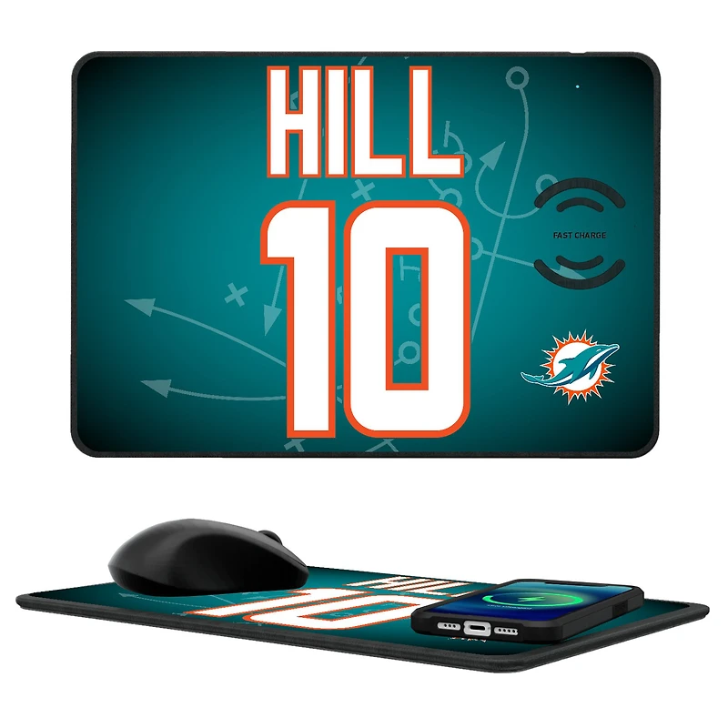 Keyscaper Tyreek Hill Miami Dolphins Wireless Charger and Mouse Pad