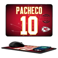 Keyscaper Isiah Pacheco Kansas City Chiefs Wireless Charger and Mouse Pad