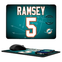 Keyscaper Jalen Ramsey Miami Dolphins Wireless Charger and Mouse Pad