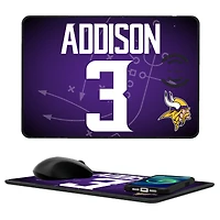Keyscaper Jordan Addison Minnesota Vikings Wireless Charger and Mouse Pad