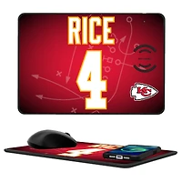 Keyscaper Rashee Rice Kansas City Chiefs Wireless Charger and Mouse Pad