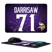 Keyscaper Christian Darrisaw Minnesota Vikings Wireless Charger and Mouse Pad