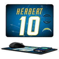 Keyscaper Justin Herbert Los Angeles Chargers Wireless Charger and Mouse Pad