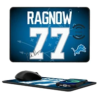 Keyscaper Frank Ragnow Detroit Lions Wireless Charger and Mouse Pad