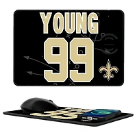 Keyscaper Chase Young New Orleans Saints Wireless Charger and Mouse Pad