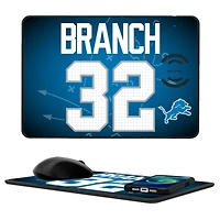 Keyscaper Brian Branch Detroit Lions Wireless Charger and Mouse Pad