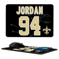 Keyscaper Cameron Jordan New Orleans Saints Wireless Charger and Mouse Pad