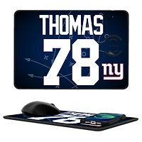 Keyscaper Andrew Thomas New York Giants Wireless Charger and Mouse Pad