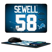 Keyscaper Penei Sewell Detroit Lions Wireless Charger and Mouse Pad