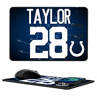 Keyscaper Jonathan Taylor Indianapolis Colts Wireless Charger and Mouse Pad