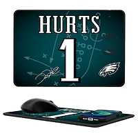 Keyscaper Jalen Hurts Philadelphia Eagles Wireless Charger and Mouse Pad