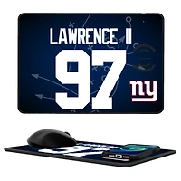 Keyscaper Dexter Lawrence II New York Giants Wireless Charger and Mouse Pad