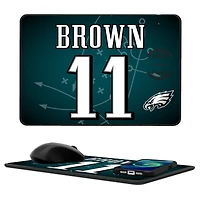Keyscaper A.J. Brown Philadelphia Eagles Wireless Charger and Mouse Pad
