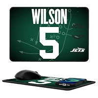 Keyscaper Garrett Wilson New York Jets Wireless Charger and Mouse Pad