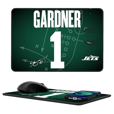 Keyscaper Ahmad Sauce Gardner New York Jets Wireless Charger and Mouse Pad