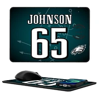 Keyscaper Lane Johnson Philadelphia Eagles Wireless Charger and Mouse Pad