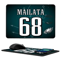 Keyscaper Jordan Mailata Philadelphia Eagles Wireless Charger and Mouse Pad