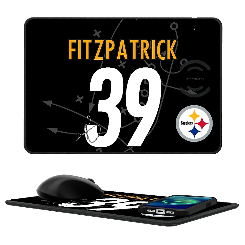 Keyscaper Minkah Fitzpatrick Pittsburgh Steelers Wireless Charger and Mouse Pad