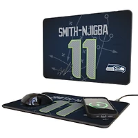 Keyscaper Jaxon Smith-Njigba Seattle Seahawks Wireless Charger and Mouse Pad