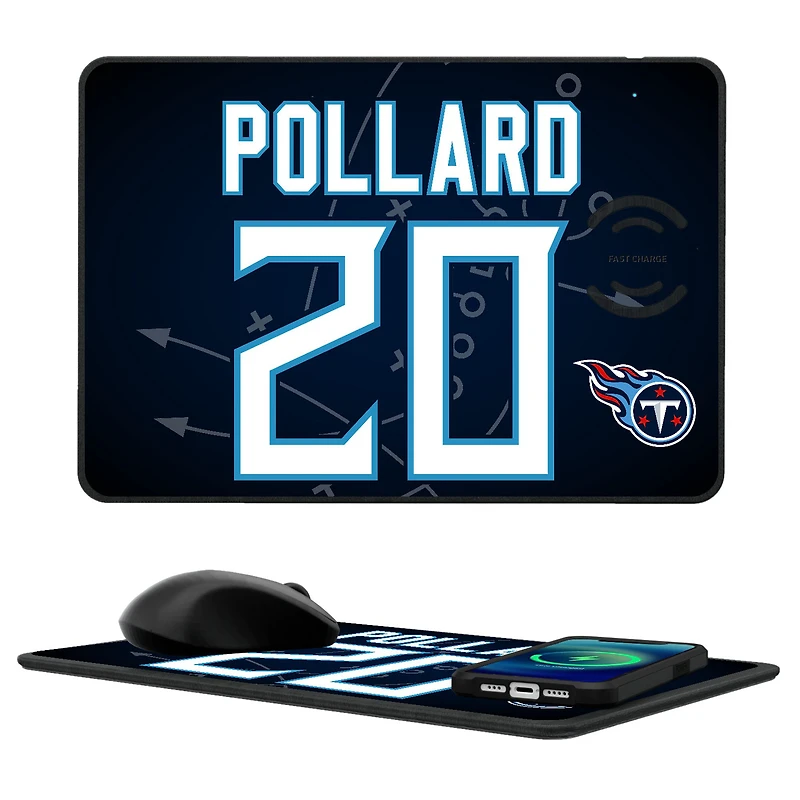 Keyscaper Tony Pollard Tennessee Titans Wireless Charger and Mouse Pad