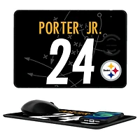 Keyscaper Joey Porter Jr. Pittsburgh Steelers Wireless Charger and Mouse Pad