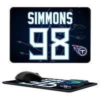 Keyscaper Jeffery Simmons Tennessee Titans Wireless Charger and Mouse Pad