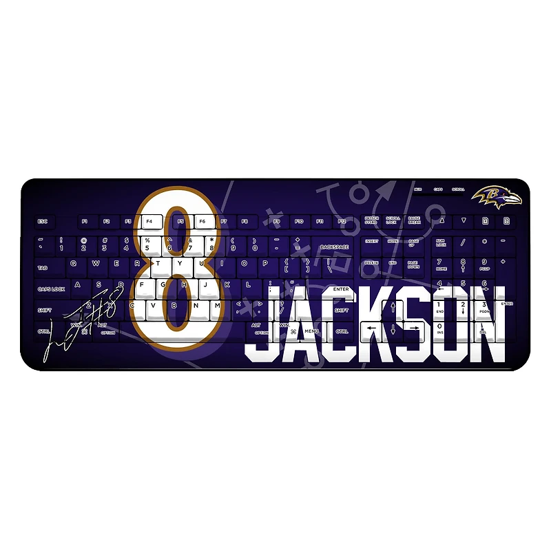 Keyscaper Lamar Jackson Baltimore Ravens Wireless Keyboard