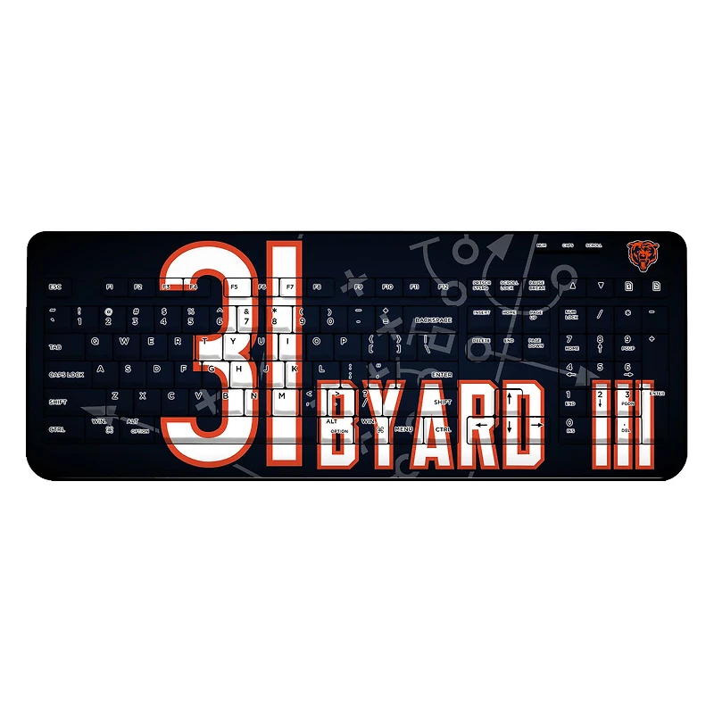 Keyscaper Kevin Byard III Chicago Bears Wireless Keyboard
