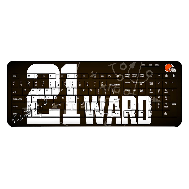Keyscaper Denzel Ward Cleveland Browns Wireless Keyboard