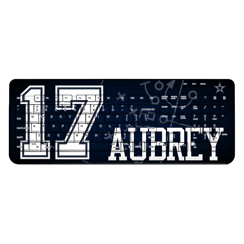 Keyscaper Brandon Aubrey Dallas Cowboys Wireless Keyboard