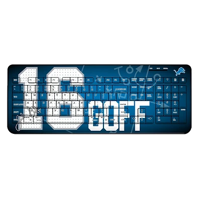 Keyscaper Jared Goff Detroit Lions Wireless Keyboard