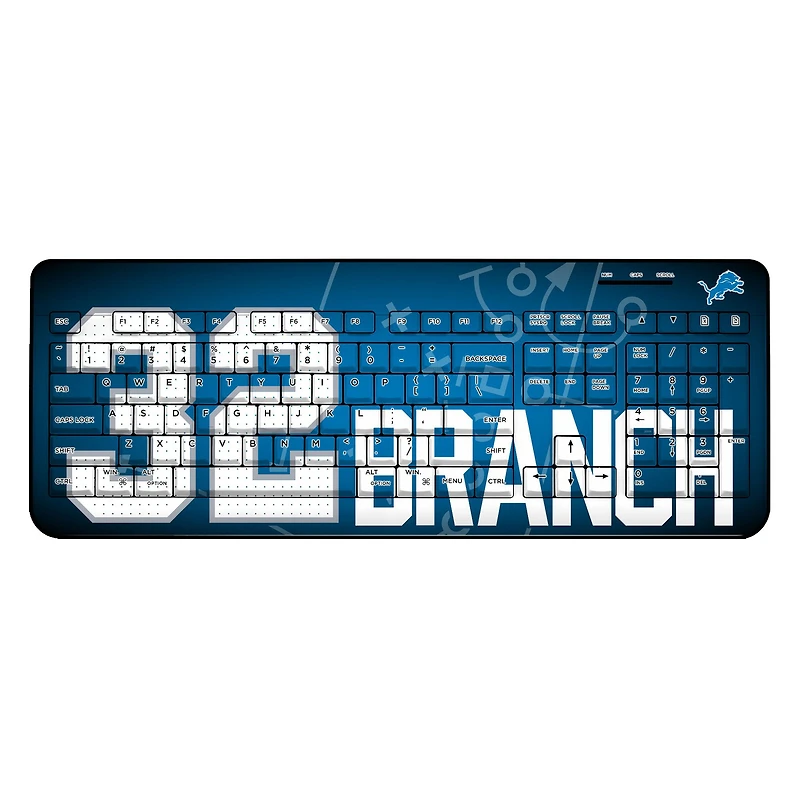 Keyscaper Brian Branch Detroit Lions Wireless Keyboard