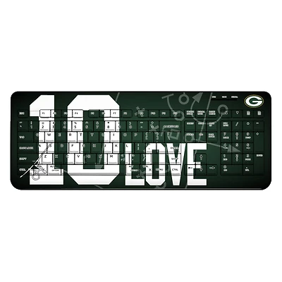 Keyscaper Jordan Love Green Bay Packers Wireless Keyboard