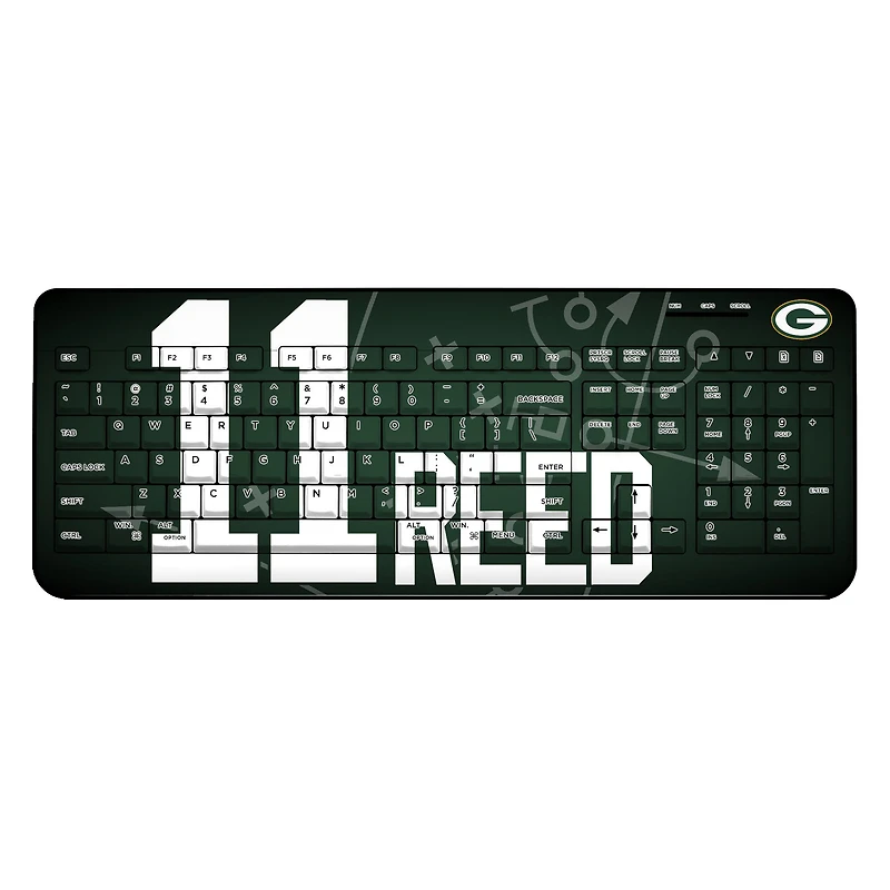 Keyscaper Jayden Reed Green Bay Packers Wireless Keyboard