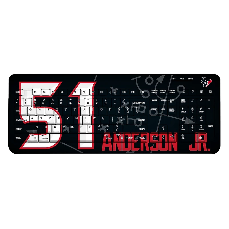 Keyscaper Will Anderson Jr. Houston Texans Wireless Keyboard