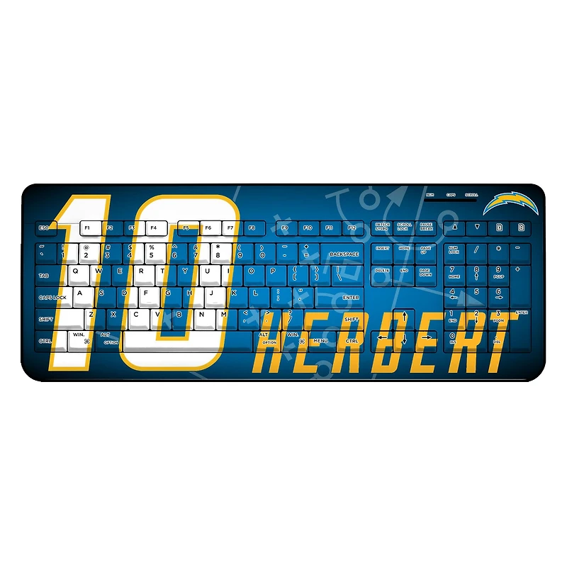 Keyscaper Justin Herbert Los Angeles Chargers Wireless Keyboard