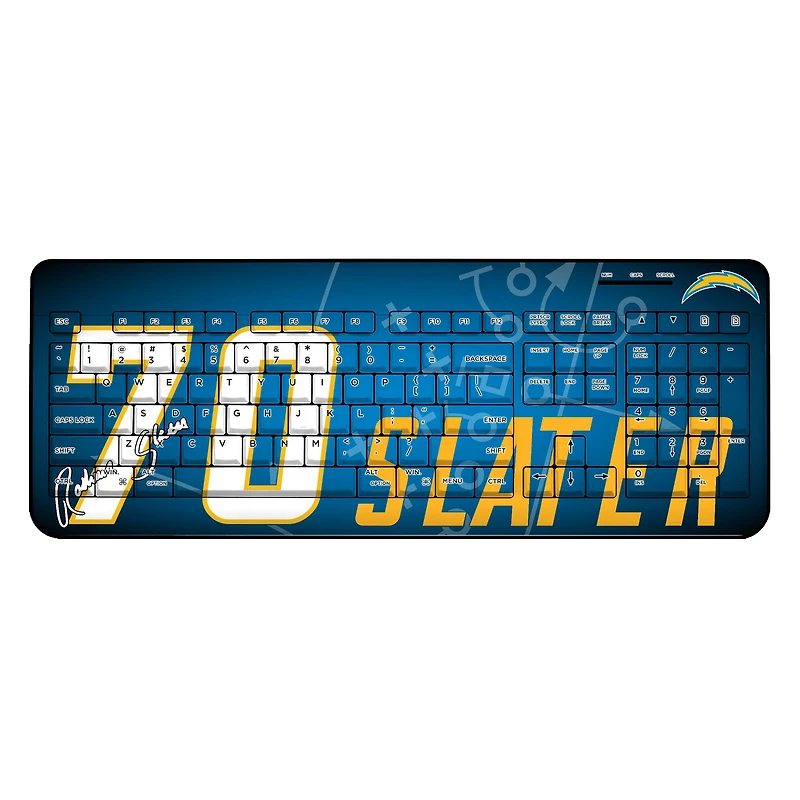 Keyscaper Rashawn Slater Los Angeles Chargers Wireless Keyboard